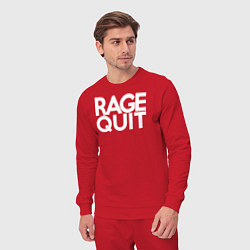 Костюм хлопковый мужской Rage Quit, цвет: красный — фото 2