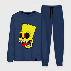 Костюм хлопковый мужской Bart Skull, цвет: тёмно-синий
