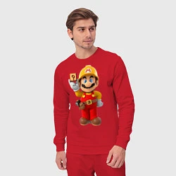 Костюм хлопковый мужской Super Mario, цвет: красный — фото 2