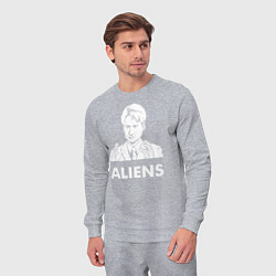 Костюм хлопковый мужской Mulder Aliens, цвет: меланж — фото 2