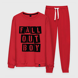 Костюм хлопковый мужской Fall Out Boy: Words, цвет: красный