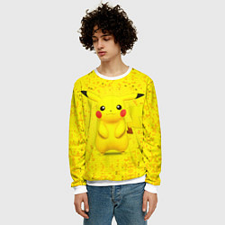 Свитшот мужской Pikachu, цвет: 3D-белый — фото 2
