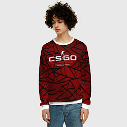Свитшот мужской Cs:go - Crimson Web Style Factory New Кровавая пау, цвет: 3D-белый — фото 2