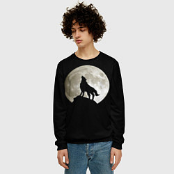 Свитшот мужской Moon Wolf, цвет: 3D-черный — фото 2