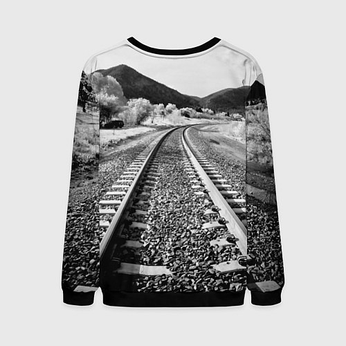 Мужской свитшот Железная дорога / 3D-Черный – фото 2