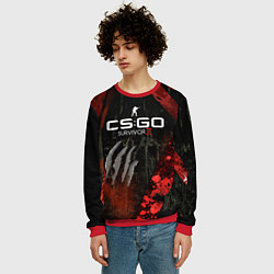 Свитшот мужской CS:GO Survivor Z Style, цвет: 3D-красный — фото 2