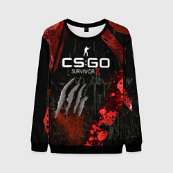 Свитшот мужской CS:GO Survivor Z Style, цвет: 3D-черный