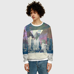 Свитшот мужской Хипстер, цвет: 3D-белый — фото 2