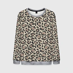 Свитшот мужской Шкура леопарда, цвет: 3D-меланж