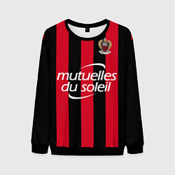 Свитшот мужской OGC Nice: mutuelles du soleil, цвет: 3D-черный
