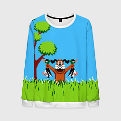 Свитшот мужской Утиная охота, цвет: 3D-белый