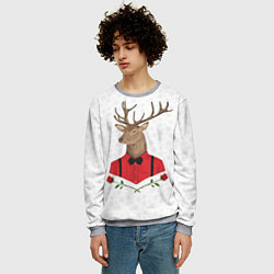 Свитшот мужской Christmas Deer, цвет: 3D-меланж — фото 2