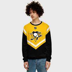 Свитшот мужской NHL: Pittsburgh Penguins, цвет: 3D-черный — фото 2