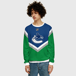 Свитшот мужской NHL: Vancouver Canucks, цвет: 3D-белый — фото 2
