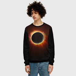 Свитшот мужской Солнечное затмение, цвет: 3D-черный — фото 2