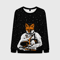 Мужской свитшот Лис космонавт