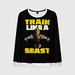 Свитшот мужской Train Like a Beast, цвет: 3D-белый