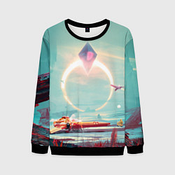 Свитшот мужской No Mans Sky, цвет: 3D-черный