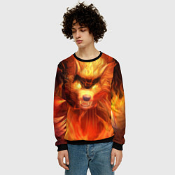 Свитшот мужской Fire Wolf, цвет: 3D-черный — фото 2