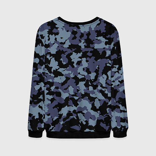 Мужской свитшот ВМФ - Служу России / 3D-Черный – фото 2