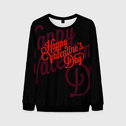 Свитшот мужской С днем святого Валентина, цвет: 3D-черный