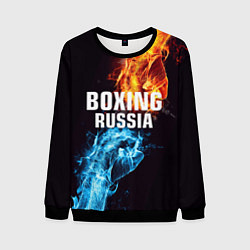 Свитшот мужской Boxing Russia, цвет: 3D-черный