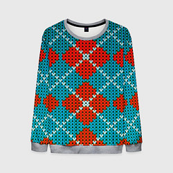 Свитшот мужской Knitting pattern, цвет: 3D-меланж