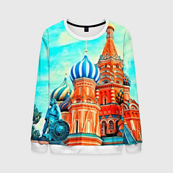 Свитшот мужской Blue Kremlin, цвет: 3D-белый