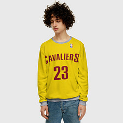 Свитшот мужской Cavaliers Cleveland 23: Yellow, цвет: 3D-меланж — фото 2