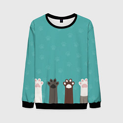Мужской свитшот Лапки котеек
