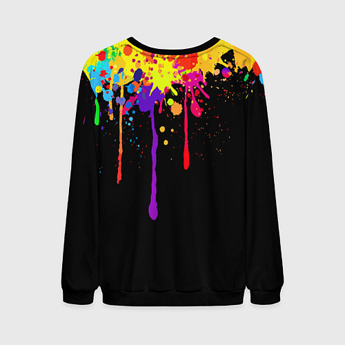 Мужской свитшот Краски / 3D-Черный – фото 2