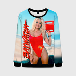 Свитшот мужской Baywatch: Pamela Anderson, цвет: 3D-черный