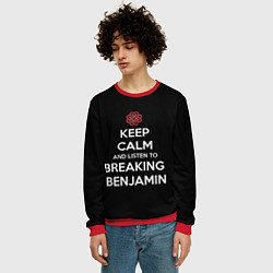 Свитшот мужской Keep Calm & Breaking Benjamin, цвет: 3D-красный — фото 2