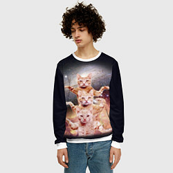 Свитшот мужской Cat, цвет: 3D-белый — фото 2