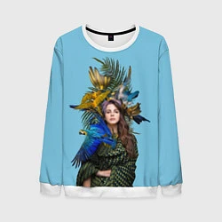 Свитшот мужской Lana Del Rey: Tropical, цвет: 3D-белый