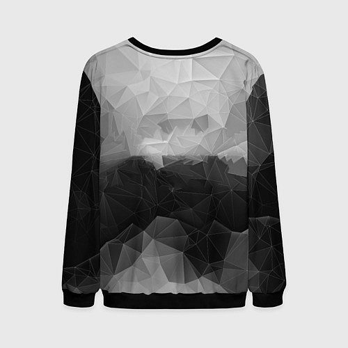 Мужской свитшот Polygon gray / 3D-Черный – фото 2