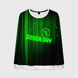 Свитшот мужской Green Day лучи, цвет: 3D-белый