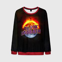 Свитшот мужской Black Sabbath земля в огне, цвет: 3D-красный