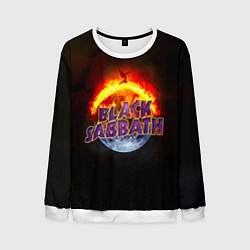 Свитшот мужской Black Sabbath земля в огне, цвет: 3D-белый