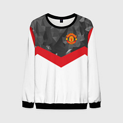 Свитшот мужской Man United FC: Grey Polygons, цвет: 3D-черный