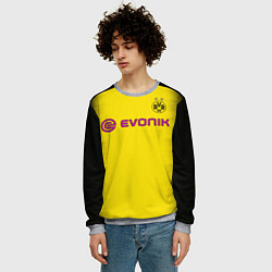 Свитшот мужской BVB FC: Rois Away 17/18, цвет: 3D-меланж — фото 2