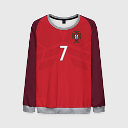 Свитшот мужской Сборная Португалии: Роналду ЧМ-2018, цвет: 3D-меланж