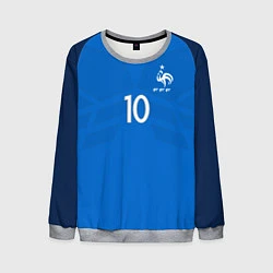 Свитшот мужской Сборная Франции: Бензема ЧМ-2018, цвет: 3D-меланж