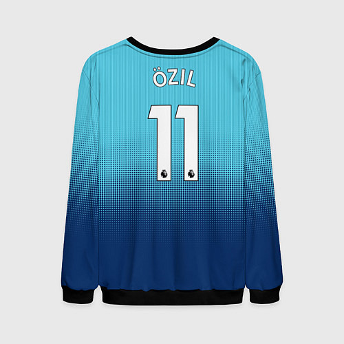Мужской свитшот Arsenal FC: Ozil Blue Away 17/18 / 3D-Черный – фото 2