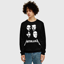 Свитшот мужской Metallica - rock band, цвет: 3D-черный — фото 2