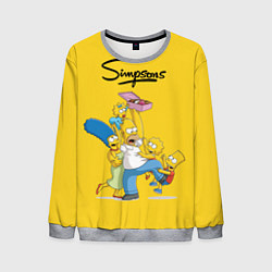 Свитшот мужской Simpsons Family, цвет: 3D-меланж