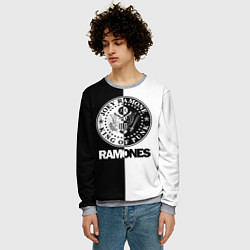 Свитшот мужской Ramones B&W, цвет: 3D-меланж — фото 2