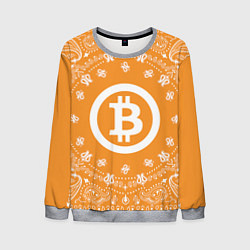 Свитшот мужской Bitcoin Mandala, цвет: 3D-меланж