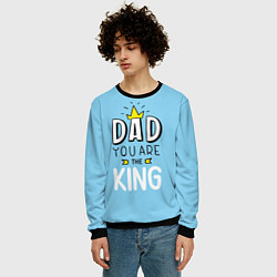 Свитшот мужской Dad you are the King, цвет: 3D-черный — фото 2