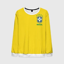Свитшот мужской Сборная Бразилии, цвет: 3D-белый